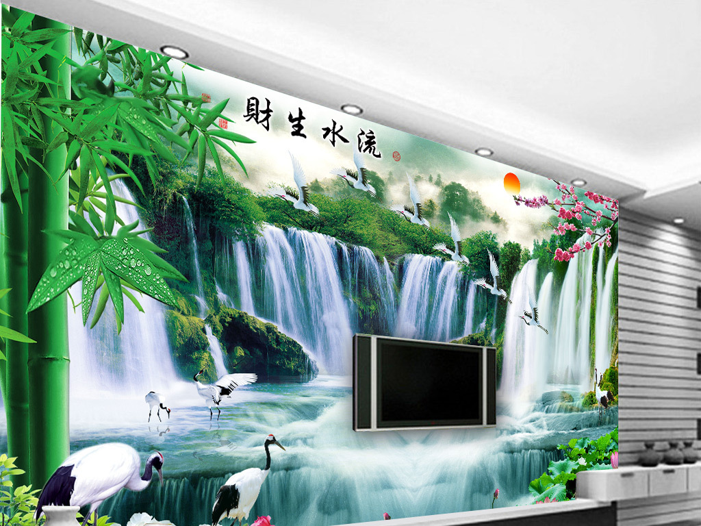 墙挂山水鱼缸（墙挂山水鱼缸好不好）